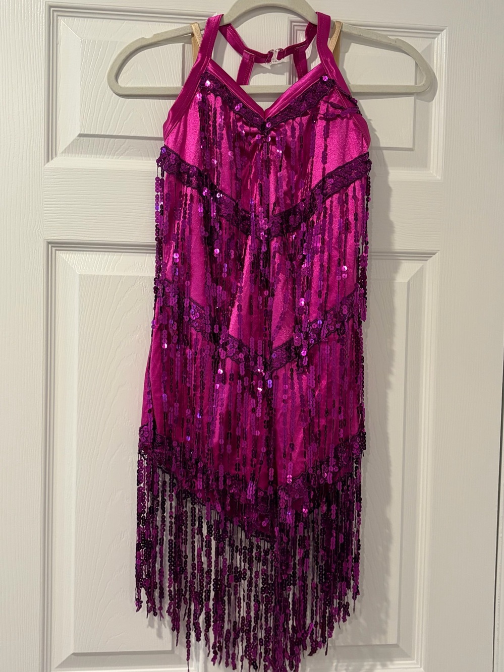 Weissman “Broadway Rag” Purple Sequin Fringe Dance Costume